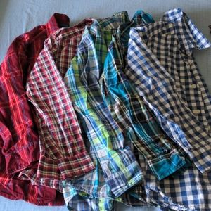 Bundle of 5 boys long sleeve button up shirts
